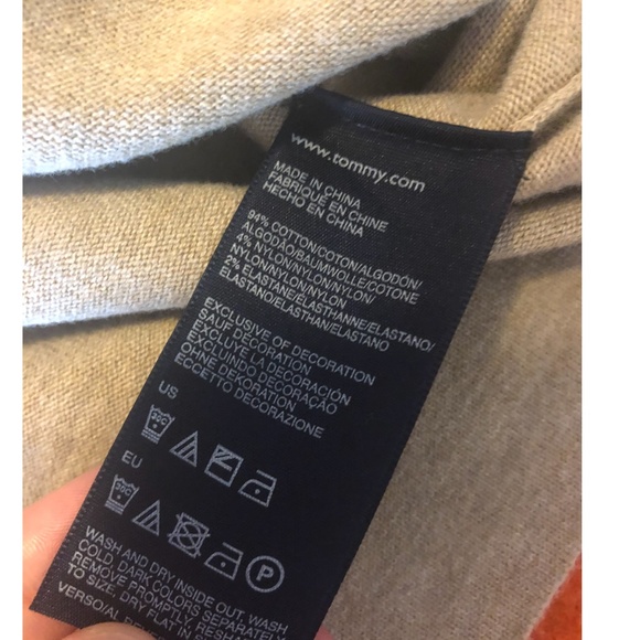 Vintage Tommy Hilfiger light brown tan V-neck sweater VGUC - Picture 4 of 5